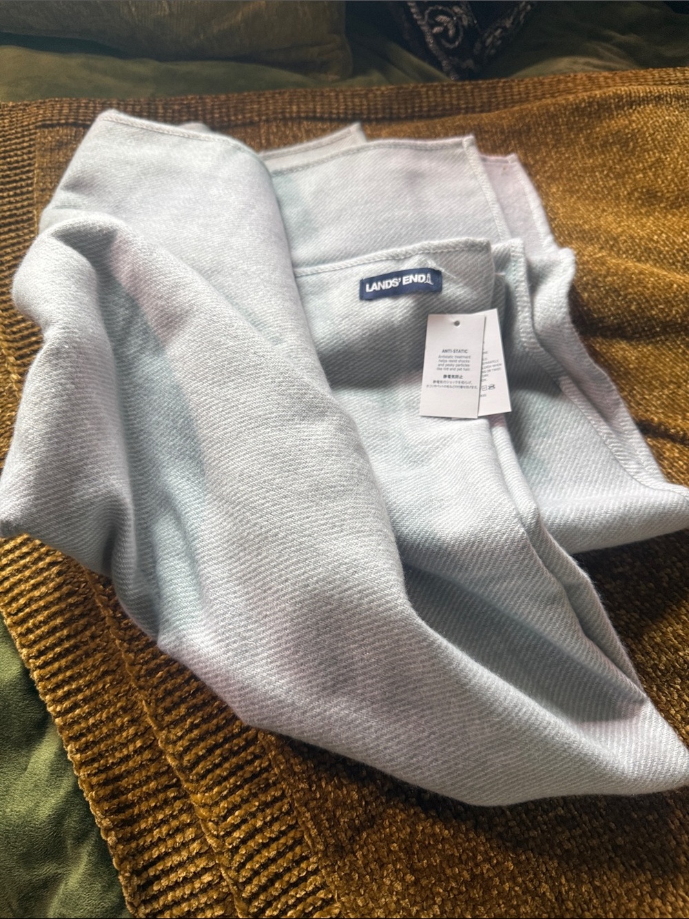 Lands' End Grey Scarf